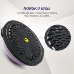 ZELUS 25in. Balance Ball | 660lb Inflatable Half Exercise Ball Wobble Board Balance Trainer w Nonslip Base | Half Yoga Ball Strength Training Equipment w 2 Bands, Pump, Extra Ball Included - Image 5