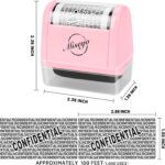 Miseyo Wide Roller Stamp Identity Theft Stamp 1.5 Inch Perfect for Privacy Protection,Anti-Theft Security Confidential Easy for Guard Personal Information Blockout - Pink - Image 3