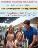Packing Cubes Quart Size Travel Bag Tsa Approved Clear Toiletry Bag Small European International Must Haves Long Flight Airplane Essentials (2, Clear) - Image 3