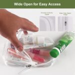 Packing Cubes Quart Size Travel Bag Tsa Approved Clear Toiletry Bag Small European International Must Haves Long Flight Airplane Essentials (2, Clear) - Image 4