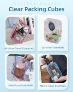 Packing Cubes Quart Size Travel Bag Tsa Approved Clear Toiletry Bag Small European International Must Haves Long Flight Airplane Essentials (2, Clear) - Image 6