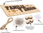 Family Birthday Reminder Wall Hanging Wooden DIY Birthday Tracker Plaque Wall Hanging Perpetual Calendar, Gift for Mom/Dad/Grandparents Personalized,Familia Y Amigas-JMZ - Image 4