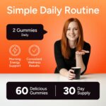 Himalayan Shilajit Gummies for Men & Women - Shilajit with KSM-66 Ashwagandha & Shatavari for Energy, Hormone & Stress Support - Vegan, Sugar-Free, Non-GMO Adaptogens - Black Currant Inspired - 60ct - Image 7