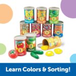 Learning Resources One to Ten Counting Cans - 65 Pieces, Ages 3+, Toddler Activities, Preschool Pretend Play, Supermarket Food Toys - Image 4