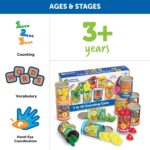 Learning Resources One to Ten Counting Cans - 65 Pieces, Ages 3+, Toddler Activities, Preschool Pretend Play, Supermarket Food Toys - Image 6
