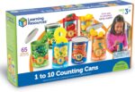 Learning Resources One to Ten Counting Cans - 65 Pieces, Ages 3+, Toddler Activities, Preschool Pretend Play, Supermarket Food Toys - Image 9