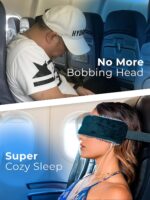 Travel Pillow Alternative Stops Bobbing | Airplane Head Straps and Car Support Band | Great on Travel Upright | Super Comfy Neck Support | Small & Compact - Image 3