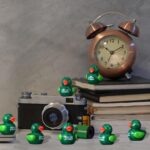 Realspring 50 Pcs Mental Health Awareness Duck Decor Mental Health Awareness Items Mini Resin Duck Figurine Miniature Animals Figurine Gifts for Family Coworkers Fundraiser(Green) - Image 4