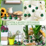 Realspring 50 Pcs Mental Health Awareness Duck Decor Mental Health Awareness Items Mini Resin Duck Figurine Miniature Animals Figurine Gifts for Family Coworkers Fundraiser(Green) - Image 6