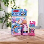 Melissa & Doug Sticker Wow!™ Unicorn Bundle: 24-Page Activity Book, Refillable Sticker Stamper, Mini Pad, 500 Stickers, Arts and Crafts for Kids Ages 3+ - Image 10