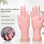 AORAEM Nail Trainning Hand Flexible Soft Practice Plastic Mannequin Hand Nails Tips Art Trainer Manicure Practice Hand Tool - Image 4