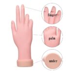 AORAEM Nail Trainning Hand Flexible Soft Practice Plastic Mannequin Hand Nails Tips Art Trainer Manicure Practice Hand Tool - Image 5