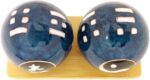 Top Chi Chiming Tai Chi Baoding Balls with Bamboo Stand. (Medium 1.6 Inch) - Image 3