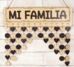 Wooden Birthday Calendars with Hanging Dates DIY Birthday Tracker Plaque Wall Hanging, Farmhouse Decor- Gift for Grandparents- Dates to Remember Calendar,MI FAMILIA-V6N - Image 8
