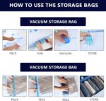 Vacuum Seal Bags for Clothing with Electric Pump, 15 Pack (3 Jumbo 3 Large 3 Medium 3 Small 3 Roll Up) Space Bags Vacuum Storage Bag for Travel, Luggage, Blankets, Bedding - Image 7