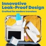 Multi-Size Silicone Bottle Covers for Travel – Leak-Proof Stretchable Sleeves & Safety Clip Locks, Silicone Covers for Travel Toiletries, Bottle Sleeves for Traveling Essentials - Image 3