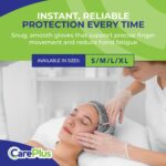 CARE PLUS Pro Vinyl Medical Examination Gloves, Size S, M, L, XL - 100 200 Count | Latex & Powder Free, Rubber, Non Sterile - Image 5