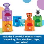 Learning Resources Peekaboo Learning Jungle Toddler,10 Pieces, Ages 18 Months+, Learning Baby, Educational, Fidget Toys, fine Motor Skills - Image 4