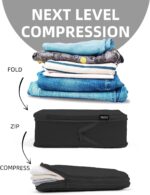 Compression Packing Cubes for Travel, 6-Piece Set (Large/Medium/Small), Double-Zip Luggage Organizers for Suitcase & Carry-On, Clothes Storage Bags (Pure Black, 6 Pack) - Image 4