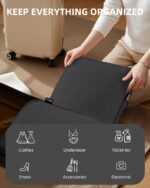 Compression Packing Cubes for Travel, 6-Piece Set (Large/Medium/Small), Double-Zip Luggage Organizers for Suitcase & Carry-On, Clothes Storage Bags (Pure Black, 6 Pack) - Image 7