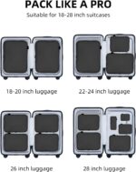 Compression Packing Cubes for Travel, 6-Piece Set (Large/Medium/Small), Double-Zip Luggage Organizers for Suitcase & Carry-On, Clothes Storage Bags (Pure Black, 6 Pack) - Image 8