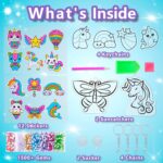 WAHFNG Gem Art, Diamond Art Kids Painting Kit -Make Your Own Stickers,Keychains & Suncatchers - Arts and Crafts for Girls and Boys Ages 6-12 - Best Gift Ideas for Age 6, 7, 8, 9, 10,11,12 Years Old - Image 3
