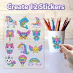 WAHFNG Gem Art, Diamond Art Kids Painting Kit -Make Your Own Stickers,Keychains & Suncatchers - Arts and Crafts for Girls and Boys Ages 6-12 - Best Gift Ideas for Age 6, 7, 8, 9, 10,11,12 Years Old - Image 5