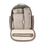 Itzy Ritzy Packing Cubes for Travel – Set of 3 Packing Cubes or Travel Organizers; Each Cube Features a Mesh Top, Double Zippers and a Fabric Handle (Taupe) - Image 5