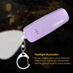 Visomen Personal Safety Alarm Keychain,Loud Siren with Flashing Lights, Portable Emergency Device, 3-Pack, Purple Blue White,Gifts for Women,Children,Presents for Elders - Image 5