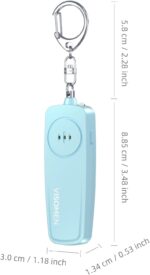Visomen Personal Safety Alarm Keychain,Loud Siren with Flashing Lights, Portable Emergency Device, 3-Pack, Purple Blue White,Gifts for Women,Children,Presents for Elders - Image 9