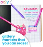 Ooly Make No Mistake Glittery Erasable Markers, 12 Stress and Mess Free Sparkle Markers You Can Erase, Colorful Supplies for Any Arts & Crafts - Image 3