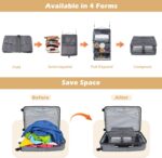 Surblue Hanging Shelves Travel Storage Bag Compression Packing Cube for Suitcase Collapsible with Extension Layer Large Capacity, Grey,XL - Image 4