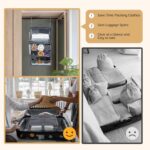 Surblue Hanging Shelves Travel Storage Bag Compression Packing Cube for Suitcase Collapsible with Extension Layer Large Capacity, Grey,XL - Image 5