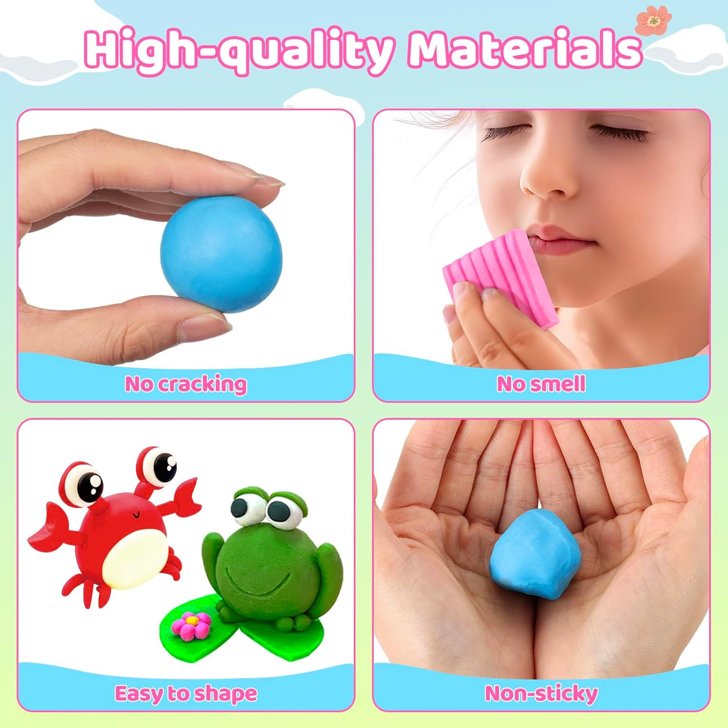 Polymer Clay Kit, 34 Colors Modeling Clay for Kids Adults, Funtopia Oven Bake Clay with Tutorial Book Sculpting Tools Storage Box for Sculpture, Crafting, DIY Projects, Jewelry Making(0.9oz/pc) - Image 6