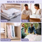 12 Pack Vacuum Storage Bags, Space Saver Bags, for Comforters and Blankets, Plush Toy, Vacuum Seal Bags for Clothing (3 Jumbo/3 Large/3 Medium/3 Small) Vacuum Bags with Pump Electric - Image 9