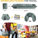 Travel Neck Pillow Stuffable with Clothes, Stuffable Neck Pillow for Travel, Packable Fillable Storage Bag for Airplane Travel, Soft Velvet Neck Pillow Case Cover - Image 7