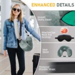 Travel Neck Pillow Stuffable with Clothes, Stuffable Neck Pillow for Travel, Packable Fillable Storage Bag for Airplane Travel, Soft Velvet Neck Pillow Case Cover - Image 8