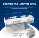 Linteum Textile Supply Bariatric Jersey Knit Fitted Sheets, 42"x84"x14" – 4 Pack – Soft Cotton Blend Hospital Bed Sheets for Nursing Homes, Assisted Living & Healthcare Use – White - Image 5