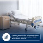 Linteum Textile Supply Bariatric Jersey Knit Fitted Sheets, 42"x84"x14" – 4 Pack – Soft Cotton Blend Hospital Bed Sheets for Nursing Homes, Assisted Living & Healthcare Use – White - Image 8