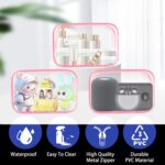 16-Piece Makeup Bags, Waterproof Toiletry Bag Carry Pouch Portable Cosmetic Bag PVCTravel Clear Pouches Carry-on Travel Essentials Transparent Storage Organizer Bag (Rose Pink-M) - Image 7
