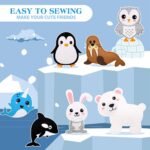 Sii Pikki Polar Animal Sewing Kit for Kids – DIY Felt Craft Set with 14 Cute Animals, Easy Learn Sew for Beginners – Educational Arts & Crafts, Gift Ideas for Boys and Girls Ages 6-9 - Image 4