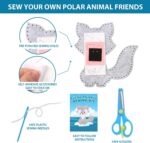 Sii Pikki Polar Animal Sewing Kit for Kids – DIY Felt Craft Set with 14 Cute Animals, Easy Learn Sew for Beginners – Educational Arts & Crafts, Gift Ideas for Boys and Girls Ages 6-9 - Image 6