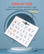 GAMENOTE Double Sided Magnetic Letter Board - 2 in 1 Alphabet Magnets Tracing Board for Toddlers ABC Letters Uppercase & Lowercase Practicing Learning Education Toys - Image 3