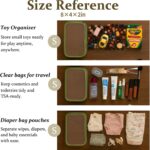 4 pcs Clear Zipper Pouches,Hard Shell Zipper Case, Toiletry Bag for Travel, CLear Diaper Bag, Toiletry Pouch, Travel Organizer, Clear Cosmetic Bag,Toy Storage Bins (M+3S) (Mint Green) - Image 5