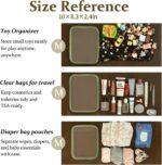 4 pcs Clear Zipper Pouches,Hard Shell Zipper Case, Toiletry Bag for Travel, CLear Diaper Bag, Toiletry Pouch, Travel Organizer, Clear Cosmetic Bag,Toy Storage Bins (M+3S) (Mint Green) - Image 6