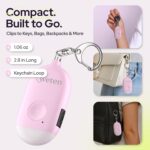 Weten Rechargeable Personal Alarm Keychain - 130dB Siren & LED Light - Stylish Personal Safety Alert for Women to Carry - Panic Button Alarm for Security - Rape Whistle for Self Defense (Pink) - Image 6