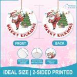 Santa Karate Christmas Ornament - Round Ceramic 3", Martial Arts for Taekwondo Boys Girls, Holiday Season Decorations - Image 4