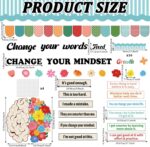 Growth Mindset Bulletin Board Classroom Decoration Flower Themed Change Your Mindset Bulletin Board Set Daisy Brain Cutouts Positive Sayings Posters Decor for Back to School Teacher - Image 3