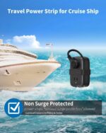 Travel Power Strip with USB Ports, NTONPOWER 4ft Flat Plug Wrapped Around Short Extension Cord with 4 Outlets 3 USB Ports, Compact for Cruise Travel Essential Hotel Home Office, Black - Image 6