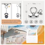 PVC Mesh Hanging Shower Caddy Organizer with 2pc Magnetic Hooks, Portable Adjustable Travel Bathroom Bag with Pockets for RV, Camping, Cruise, Dorm, Gym, White, 12“x5 x7（LxWxH） - Image 5